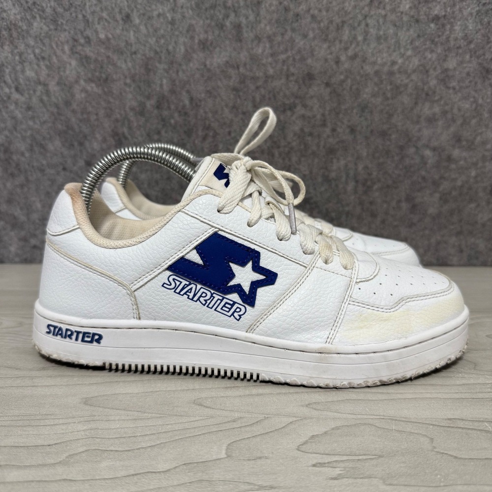 Starter LFS 1 Casual Lace Up Sneaker Shoes Kids Size 7 White Blue Logo